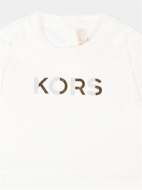 Abito bianco per neonata MICHAEL KORS | R30553ORO CHIARO